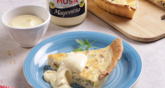 Quiche de calabacín con Mayonesa